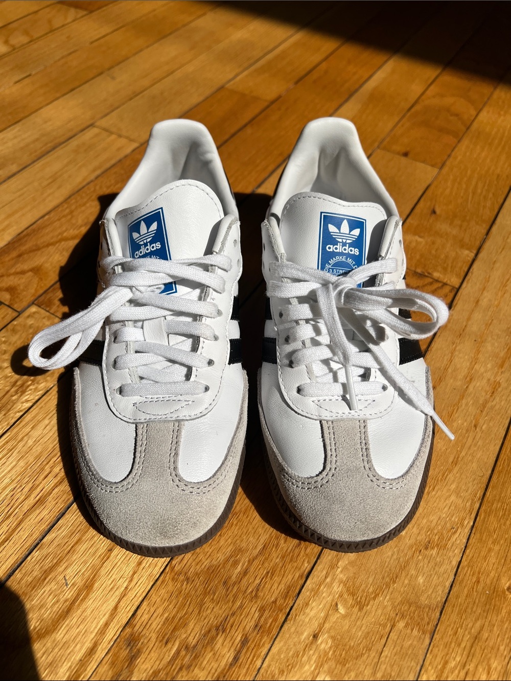 adidas Women’s White, Gray & Black SAMBA Sneakers